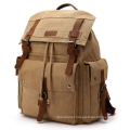 2019 Outdoor Canvas Vintage Anti-theft  Leather Backpack for Men Bag Waterproof